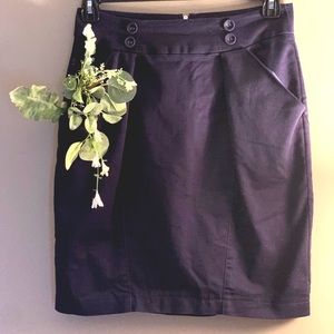 High-waisted Navy “Uniform” Skirt